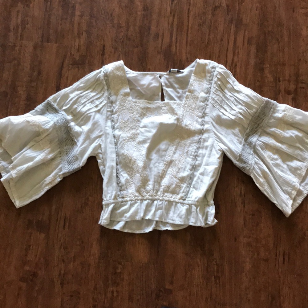 grey flowy boho top